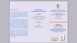 Contract Drafting for Start-ups at SSIP Hub” (26/11/2018)