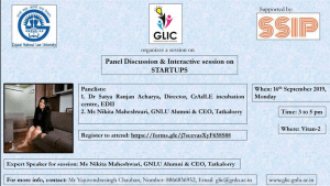 Panel Discussion & Interactive session on Startups